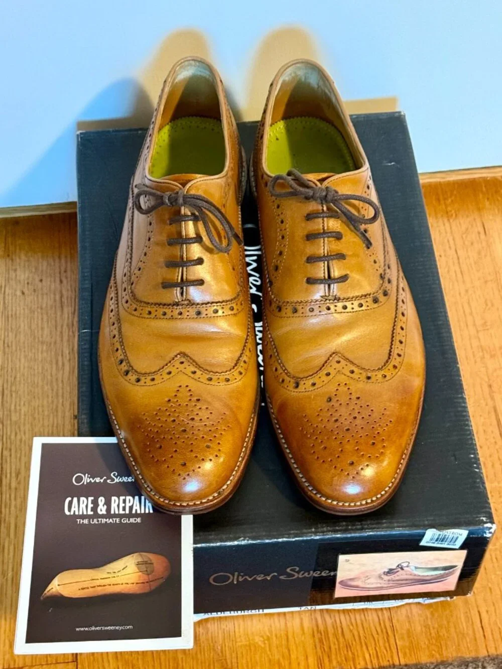 Oliver Sweeney Aldeburgh Tan Oxford Brogues - Size 13